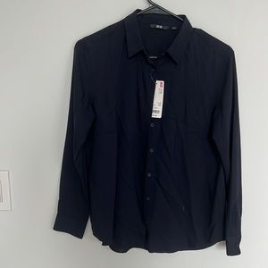 Uniqlo Navy button-down shirt